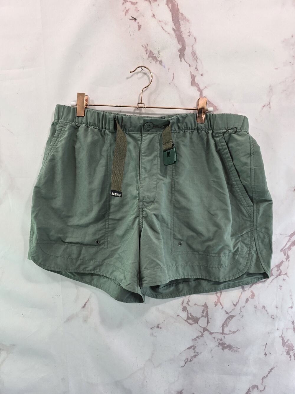REI Shorts Womens Large Green Hiking Camp Outdoor Ripstop Nylon